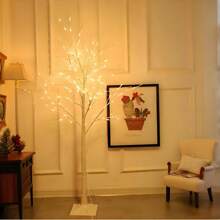 1Pc 4FT/72LED,6FT/156LED Berkenboom Licht,8 Functies, Lamp Vloer Kunstmatige Berkenboom Met Licht Voor Thuis Festival Feest Verjaardag Bruiloft,Kerstdecoratie,Thanksgiving Decoratie,Woonkamerdecoratie,Binnen- En Buitendecoratie,Kamerdecoratie Kerstdecoratie Kerstlicht Slaapkamerdecoratie Woondecoratie Feestdecoratie Vakantie Festivalkerstcadeau Thanksgiving Kerstboomdecoratie Ornamenten