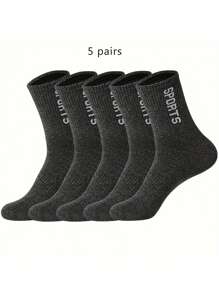 5 双吸湿排汗防臭运动袜，男童中筒袜，柔软、透气、舒适、休闲 - 适合户外活动、12 岁以上青少年日常穿着 - 彩色 - 查看 6