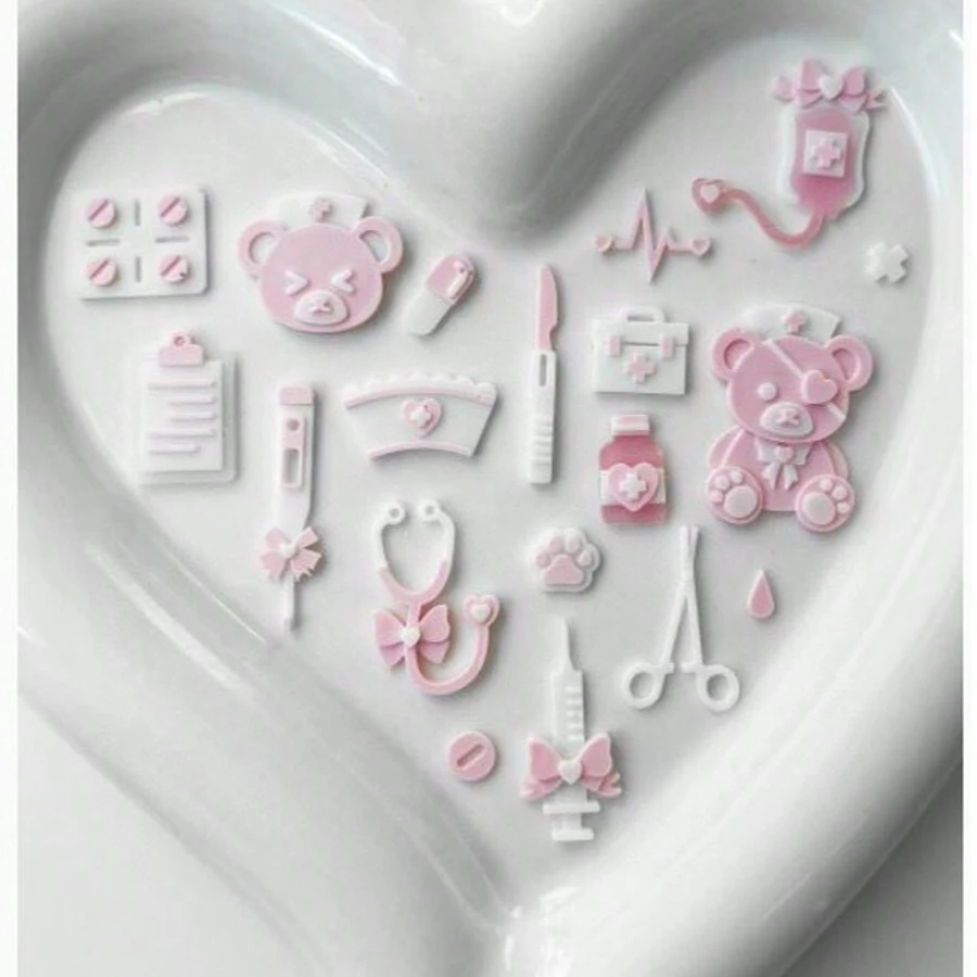 Bear Doctor Resin Casting Mold, Silicone Mold Accessories, Resin Liquid Mold, Resin Keychain Silicone Mold, Resin Molds - Silicone - View 1