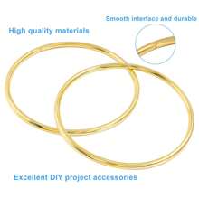 10/20 CÁI 2.8x150mm Kim Loại Dreamcatcher Dreamcatcher Nhẫn Macrame Thủ Công Vòng Ardent - Vàng - Xem 3