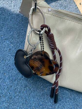 1 pezzo Portachiavi creativo con specchio a forma di fiore, ciondolo alla moda per borse, carino e alla moda, regalo per vacanze, compleanni e San Valentino