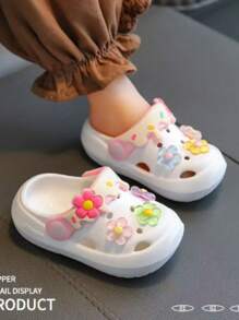 Zapatillas de niños Moda Lindos Sandalias de niña con flor Transpirables Antideslizantes Interior y Exterior Jardín Playa Sandalias Deportes Exteriores Turismo Vacaciones Calle Suela Blanda Zapatillas de bebé.