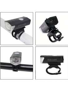 Luz Led Recargable para Bicicleta Impermeable Faro Luz para Bicicleta Luz de Emergencía - Negro - Ver 3