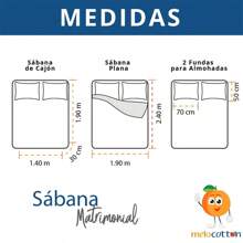 Juego de Sábanas Matrimoniales Tacto Seda - Blanco - Ver 5