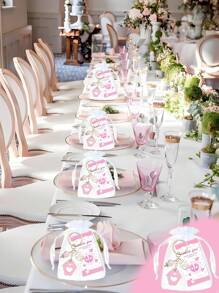 Set de 36/18/6 llaveros con huella de pie rosa, que incluye llavero, bolsa de malla y tarjeta de agradecimiento, para regalo de despedida de soltera/ducha, regalo para futura mamá, regalos para fiestas de boda, regalos navideños, decoración de fiesta de cumpleaños, regalos de despedida de soltera, regalos para invitados