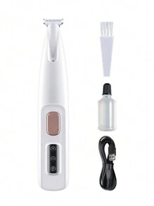 مزيل الشعر الكهربائي الجديد للحيوانات الأليفة، آلة احتراف لتشذيب أظافر ووسادات القدم للكلاب والقطط، جهاز هادئ بدون سلك مع إضاءة LED، ماكينة حلاقة قابلة للشحن لشعر أقدام الحيوانات