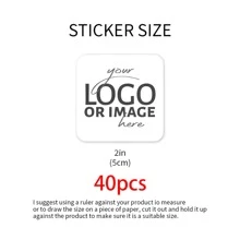 40pcs/80pcs/120pcs Customizable Personal Image Stickers, Suitable For Startups, Takeout Restaurants, Weddings, Gifts, Promotions - Fit For Gift Bags, Laptops, Water Bottles