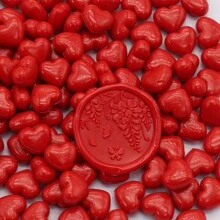 200颗/袋 心形封蜡珠，适用于印章、手工卡片和信封装饰、蜡封、DIY工艺品、礼品包装、信封封口、派对邀请函、剪贴簿、返校季、文具 - 心形 - 查看 33