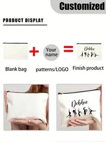 Túi đựng mỹ phẩm in hình thể dục nhịp điệu tùy chỉnh - Túi đựng đồ trang điểm khiêu vũ, có thể tùy chỉnh theo thiết kế độc quyền của bạn, Túi đựng đồ, Túi đựng đồ vệ sinh cá nhân có thể tái sử dụng cho phụ nữ, Túi đựng đồ dự tiệc cầm tay, Hộp đựng bút chì cho trường học, Túi đựng mỹ phẩm quà tặng thể dục dụng cụ cho trường học Đồ dùng học tập trở lại trường Túi đựng mỹ phẩm Túi đựng đồ dùng học tập Đồ dùng phòng - Màu be - Xem 6