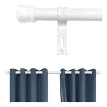 Cortinero Metal Barras Tubos Para Cortina Ajustable - Blanco - Ver 2