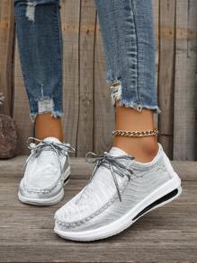 Nuevos tenis de moda para mujeres 2025, zapatos deportivos casuales de talla grande, calzado liviano para uso diario - Blanco - Ver 1