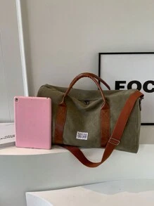 Vintage Style Large Capacity Travel Duffle Bag - Waterproof Canvas, Suitable For Sports, Gym And Camping Toiletry Bag Wash Bag Toiletry Travel Bag Makeup Storage Beach Beach Bag Vacation Holiday Essentials School Supplies Travel Essentials Ladies For College Dorm Bathroom For Suitcase Overnight Bag Gym Bag Weekend Bag Duffel Bag For Luggage Carry On Bag College Bag Luggage Bags Weekender Bag Hospital Bag Waterproof Bag Winter