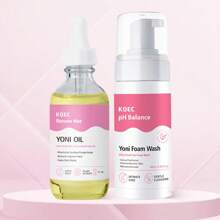 KOEC مجموعة العناية اليومية بالأعضاء التناسلية للمرأة تتضمن: زيت تجديد الأعضاء + رغوة غسول للحفاظ على توازن الأس الهيدروجيني