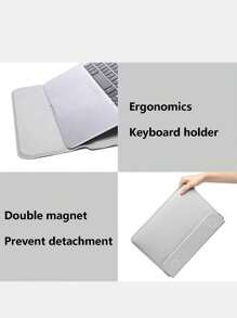 1pc Lightweight Portable Laptop Magnetic Stand Sleeve Case, Protective Padded Sleeve With Stand Function, Fits 13", 14", 15" Laptops And Tablets, Scratch-Resistant, Foldable And Stable Stand For Office Use - Multicolor - View 9