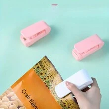 1pc Random Color Snack Sealing Machine, Mini Small Household Plastic Sealing Machine, Moisture-Proof Fresh-Keeping Portable Pumping Vacuum Plastic Bag Sealing Machine Christmas Essentials Christmas Gifts - Multicolor - View 5