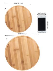 Świąteczny stojak na ciasto z drewna, taca do serwowania, miska na sałatkę, wielofunkcyjny dekoracyjny talerz na owoce, słodycze, ciasteczka, chleb, odpowiedni na zewnątrz, wesele, imprezę, prezent, urodziny, rocznicę, pudełka na lunch, pudełka bento, wystrój domu, prezent na Nowy Rok - Wielokolorowe - Zobacz 3