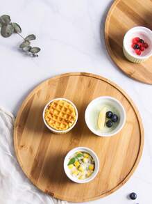 Świąteczny stojak na ciasto z drewna, taca do serwowania, miska na sałatkę, wielofunkcyjny dekoracyjny talerz na owoce, słodycze, ciasteczka, chleb, odpowiedni na zewnątrz, wesele, imprezę, prezent, urodziny, rocznicę, pudełka na lunch, pudełka bento, wystrój domu, prezent na Nowy Rok - Wielokolorowe - Zobacz 4