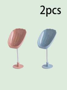 1/2/3/4件贝壳皂盒，创意皂盒，壁挂式排水免钻收纳架，浴室马桶皂架，延长肥皂寿命，保持肥皂干爽清洁，易于清洁。大孔设计，快速排水，保持肥皂干燥，浴室必备皂盒。家居浴室装饰秋季装饰返校季 - 彩色 - 查看 17