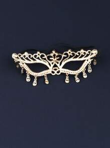 Mũ đội đầu hóa trang cho cô dâu mới năm 2025, trang trí tiệc cưới theo phong cách Châu Âu và Mỹ, phụ kiện váy dạ hội tua rua đính đá - Mặt nạ hợp kim 24-A1128 - Xem 6