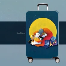 1pc Animal Print Pattern Series, Thickened Suitcase Protective Cover, Thickened Luggage Accessories, Suitable For Business, Business Trip, Vacation, Travel, Luggage Drop-Off, Back To School, Add Color To Your Suitcase. Suitable For 20-28 Inch Boxes. Graduation Travel Accessories Summer Travel Essentials Bag For School School Accessories School Stuff - Multicolor - View 30