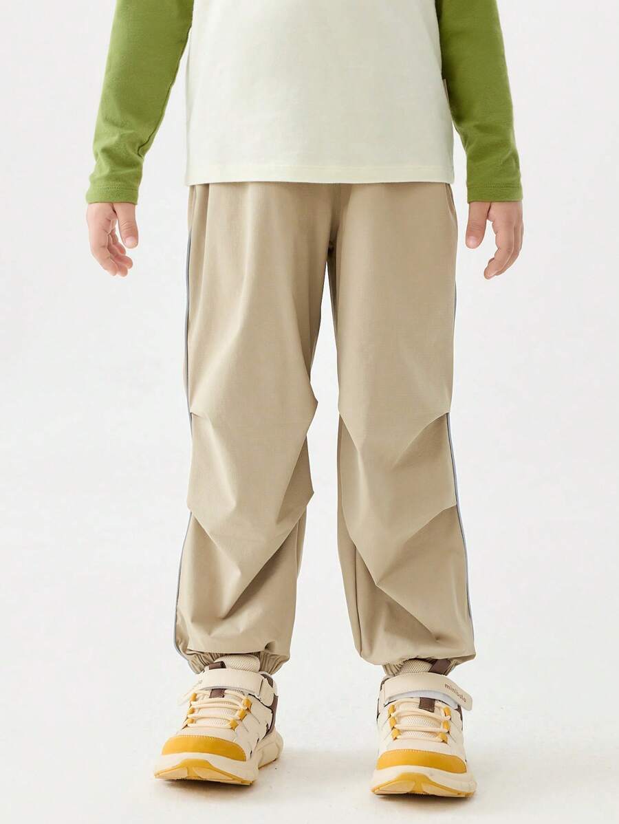 mini bala Kids' Outdoor Elastic Pants, Straight-Leg Tousers - Mocha Brown - View 1