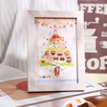 1 Roll MINI Coffee And Bread Doughnut Pattern Stickers On Roll Cutting Decor Sketchbook Aesthetics Scrapbooking DIY Collage Card Material Washi Tape Office & School Supplies