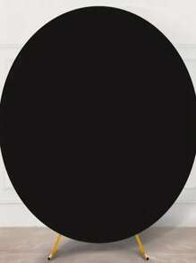 1 Piece 5ft, 6ft, 6.6ft (Approx. 1.5m, 1.8m, 2m) White, Pink, Black, Light Blue Round Background Cover Round Arch Cover With Buckle Polyester Fiber Fit Round Balloon Arch Cover Fits Wedding Birthday Party Decorations