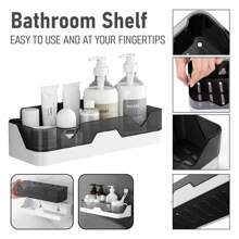 Bathroom Shelf Shower Caddy Rack Storage Organiser Tray Holder Accessories - White - View 1