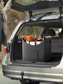 1 Pc Large Capacity Felt Storage Basket With Handle, Foldable Vintage Style Firewood And Newspaper Organizer For Fireplace, Multipurpose Storage Basket, For Firewood, Shopping, Wood, And Newspaper Storage,Plastic Basket,Toy Basket,House Decor,Table Decor,Home Decor Items,Room Decor,Bedroom Decor,Gifts