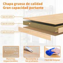 Alacenas para Cocina,Comedor alacena con Puerta de Vidrio Templado,Corredor Moderno alacena,Muebles para Sala de Estar,Dormitorio,Comedor para Cocina Color Roble amarillo140*30 * 80cm - 1 - Ver 5