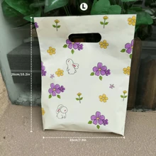 200pcs-Little Rabbit And Little Flower Gift Packaging Bag,Small Accessory Handbag,Cute Bunny Storage Bag,Suitable For Valentine's Day, Party Holidays, Birthday Gift Packaging Bags
