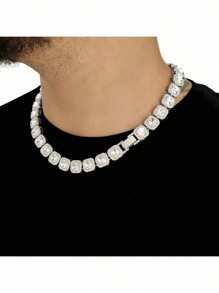 Men's Women's Unisex Ice Cubic Diamond Studded Chain 11mm Original - Nhiều màu - Xem 2