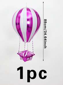 1 pieza Globo de helio con diseño de globo aerostático 4D, opciones de color rojo/rosa/azul/amarillo/verde, decoración para fiesta de cumpleaños, decoración de interiores y exteriores para celebraciones y fiestas