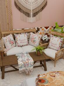 Federa per cuscino con stampa luna rosa, cuscino morbido per divano, camera da letto, soggiorno, decorazione per la casa, regali per feste, compleanni, lauree, E-I-D - Multicolore - Visualizzare 3