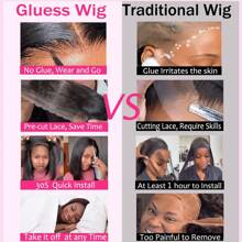 Wear And Go Glueless Bob Wigs Human Hair Pre Plucked Natural Hairline Straight Short Bob Wig 180 Density 4x4 Transparent Lace Closure Wig Human Hair For Women Brazilian Virgin Hair Natural Black 12 Inch - Natural & Black - View 6