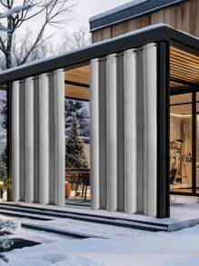 1 pezzo Tenda da finestra di colore unito, impermeabile e oscurante, isolante termico moderno e semplice, adatta per uso all'esterno, in camera da letto e in soggiorno