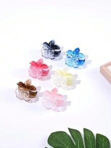 1 pieza/3 piezas/6 piezas Clips para el cabello con flores de margarita medianas de 4 cm, accesorios para el cabello transparentes con degradado de colores lindos, adecuados para primavera/verano, pinzas para el cabello, pinzas para el cabello, pasadores para el cabello, sujetadores para el cabello, clips para el cabello, clips para el cabello para vacaciones, atuendos de mujer