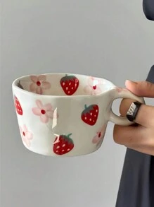 1个陶瓷杯，适用于厨房、餐厅、客厅、家居装饰、礼品、咖啡杯、马克杯，适合盛装茶、咖啡、牛奶、果汁，也适用于婚礼、派对、生日、周年纪念等场合。 - 彩色 - 查看 7