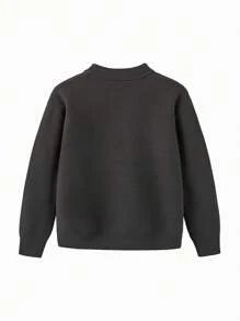 mini bala Jerseys tejidos familiares, ropa de punto para Año Nuevo Invierno para niños - Gris - Ver 5