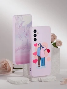 1pc [Customized] TPU Black Shockproof Protective Phone Case Compatible With Apple 16 15 14 13 Plus Pro Max Pro//OPPO/Redmi /. Suitable As Christmas/Thanksgiving/Halloween/Valentine's Day/Easter Gifts For Boys, Girls, Girlfriends, Family, And Friends. Customized With Personal Photos, Cartoons, Game Characters, Celebrities, Etc. - Purple - View 3