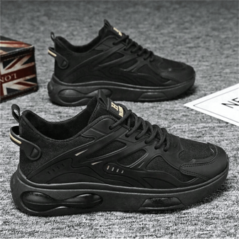 透气网眼休闲鞋，百搭运动厚底运动鞋，男士舒适