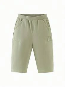 mini bala Boys' Tapered Pants, Faux Denim, Spring Casual Baby Trousers