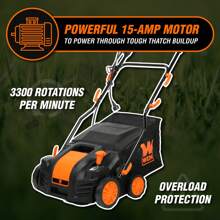WEN 2 In 1 16" 15 Amp Corded Electric Self Propelled Walk-Behind Dethatcher And Scarifier - 1 - 查看 6