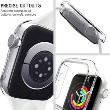 Juego de 6 fundas protectoras serie 10 de 42 mm y 46 mm, compatibles con relojes de la serie 9/8/7 de 41 mm y 45 mm, de policarbonato duro con diseño hueco, fácil de instalar, protección del marco multicolor - Color transparente + color transparente + plata + plata + negro + negro - Ver 6