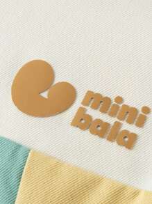 mini bala Young Girl' Two-Piece Set, Colorblock Sweatshirt And Pants, Spring Outfit