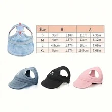 1 Pezzo Cappello da sole regolabile per cani, Cappello da baseball a becco d'anatra per cuccioli e gatti, Accessori per animali domestici da esterno