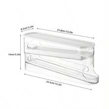 1pc 2-Layer Egg Storage Box, Transparent Plastic Egg Holder, Suitable For Refrigerator Food Storage And Preservation, For Easter Day, Egg Storage Trays