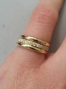 Stylever 1pc 925 Sterling Silver Elegant Fashion Single Row Cubic Zirconia Ring, Basic Single Ring, Delicate Jewelry, Suitable As Birthday, Party, Wedding Gift For Women