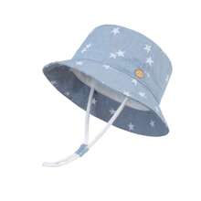 Boys Short Brim Basin Hat-blue Five-pointed Star