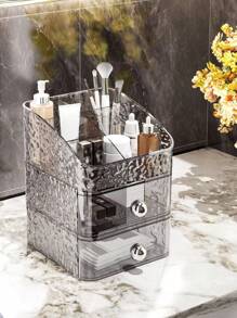 3 件/1 件塑料化妆品收纳盒抽屉，化妆品桌面收纳盒，化妆品整理器，浴室化妆品桌收纳盒，口红梳妆台支架，适用于假日海滩、浴室收藏、卧室收藏，大容量 - 彩色 - 查看 8